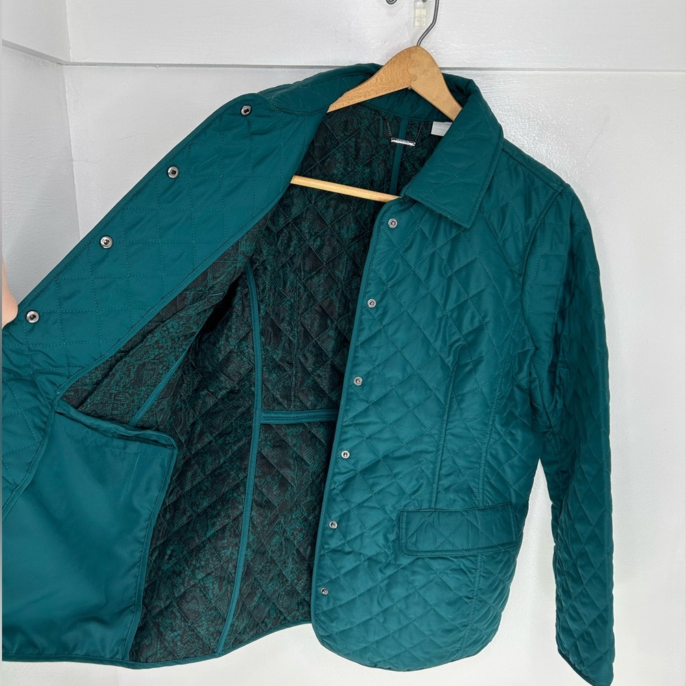 Chico's Quilted Snap Button Front Collared Jacket… - image 6